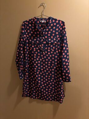 ⭐️⭐️Navy Blue Tunic Dress with Polka Dots